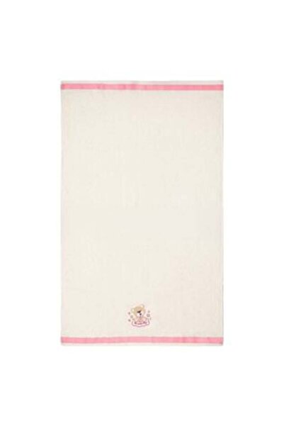 OEM Prosop de bumbac ecru cu ursuleț roz brodat „Steaua mea mică” pentru bebe...