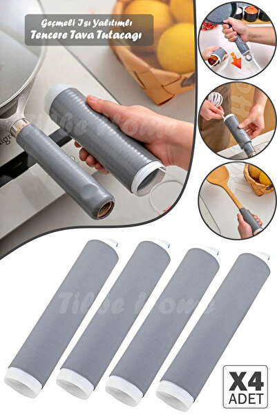 Tilbe Home 4 Adet Silikon Kauçuk Tencere Tutacağı Kapı Tutma Kılıfı Her Sapa ...