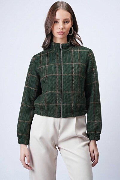 VAGGON Plaid Tweed Jacket