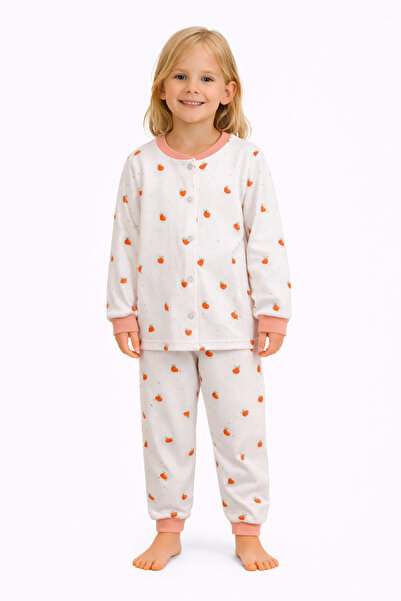 Seçkin Baby Mushroom Themed Button-Front Girls' Pajama Set