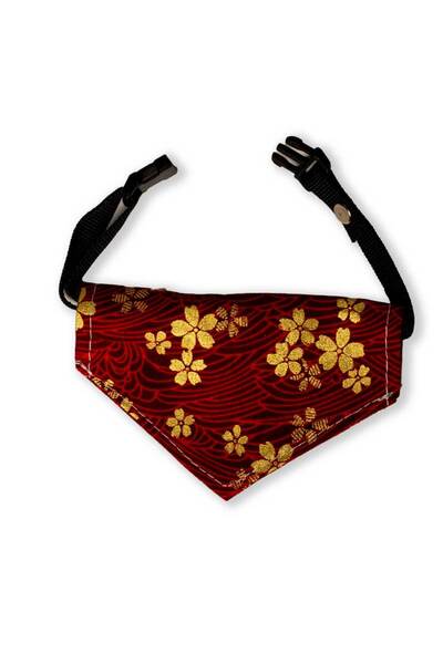 PisiMall Adjustable pet collar with scarf, 17-30 cm