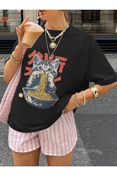 oneagılyazı Tricou Cute Cat 5 pentru un look cool și casual de vară Cumpără 5...