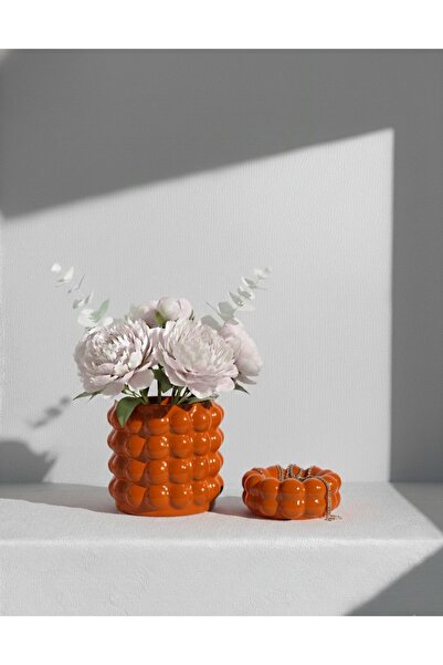 BHR Bubble baloncuklu saksı ve aksesuarlık ikili set | mumluk | vazo |