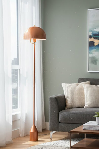 Luzarana Toms Bakır Lambader Modern Dekoratif Metal Tasarım Şık Yerden Aydınl...