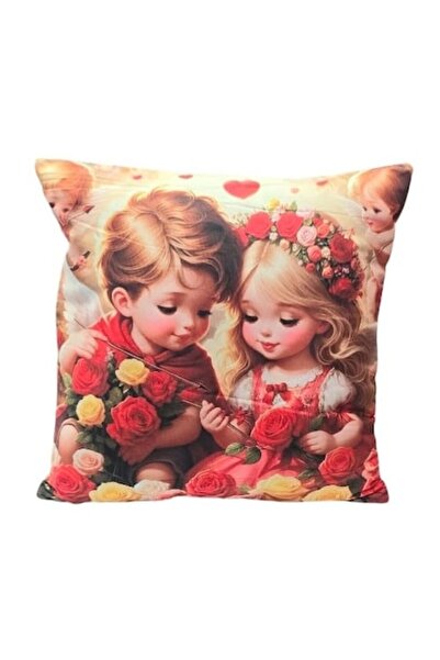 MASHASHOP Personalized Pillow, Love Model, Red/Yellow, 40 cm x 40 cm