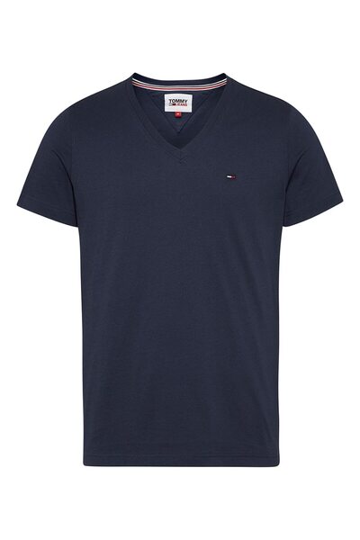 Tommy Jeans Cotton T-Shirt with V-Neck