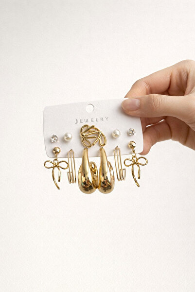 MRK Women's Imported Lightweight Multi-Rice Set Earrings