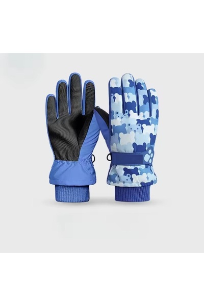 SkyWheel قفازات تزلج على الجليد للأطفال بطبقة مزدوجة مقاومة للماء والرياح