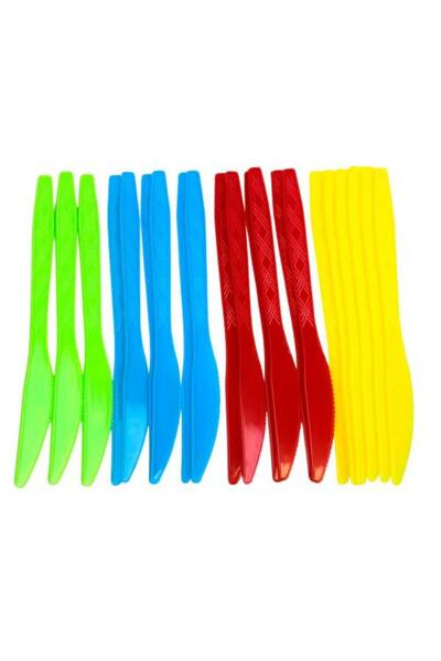 Generic Multicolored Plastic Knives – 24 Pieces