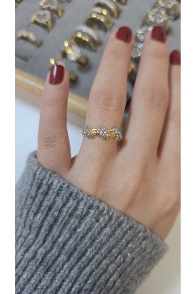 ARTEMİSİA خاتم نسائي بتصميم فاخر ومضيء بلونين قابل للتعديل بدون رقم