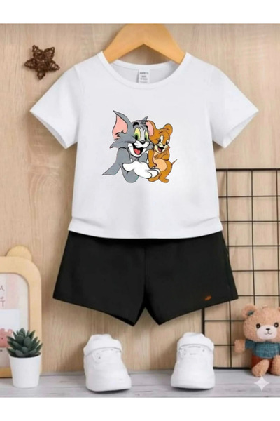 DOCE ELEGANTE طقم صيفي مطبوع للأطفال من توم وجيري