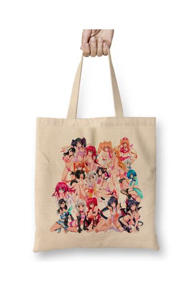 Toyaso High School Dxd White Tote Bag Long Handle Shopping Bag Beach Bag