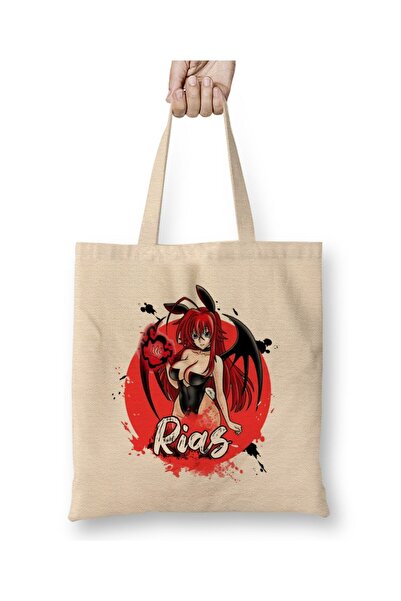 Toyaso High School Dxd Rias Gremory Awsome Design Cloth Bag Long Handle Shopp...
