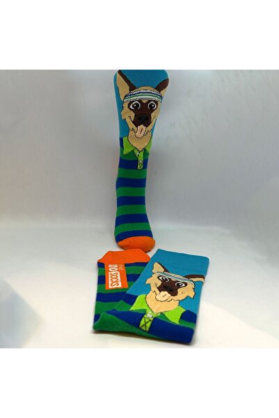 Biçorap06 Köpek Desenli Çılgın Çorap