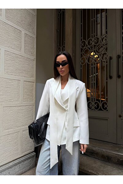 Julidress Premium Design Blazer Jacket with Belt Detail at the Waist