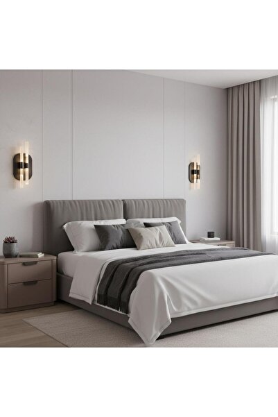 Elizim Home Lighting Linea 2 siyah pilli aplik