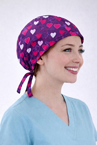 Dr. Mitra Cerrahi Bone Medikal Doktor Hemşire Hastane Bonesi Unisex -Mor Pemb...