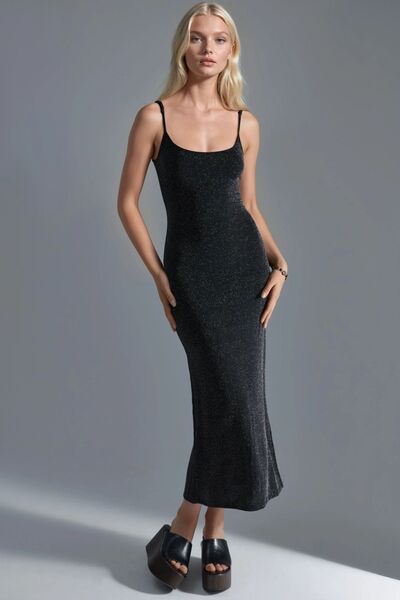 Hiccup Rochie midi BUSEM strălucitoare cu decolteu în U