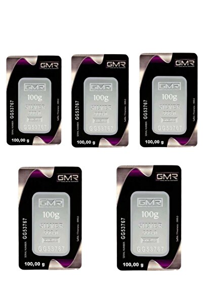 GMR 5 Adet 100 Gram Gümüş Külçe