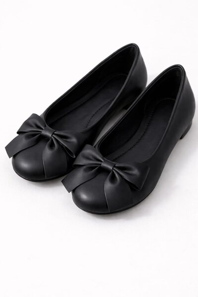 Slipcat Balerini eleganți pentru femei, cu detaliu panglică, cu vârf rotund, ...