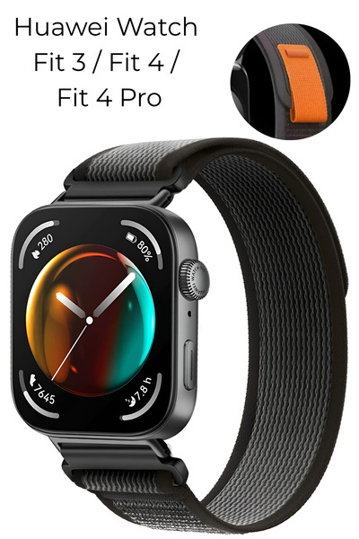 Dexmon Huawei Watch Fit 3 / Fit 4 / Fit 4 Pro Compatible Knitted Embroidered ...
