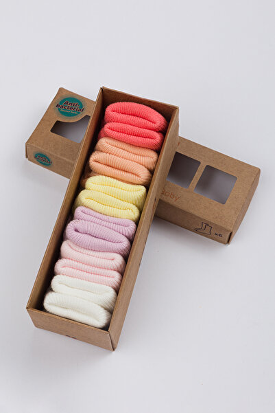 Yerli Baby 6 Pack Newborn Baby Cotton Socks 0/6 Months