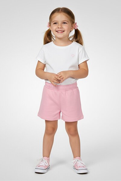 GUPPY Toddlers Girl Solid Basic Shorts, Pink