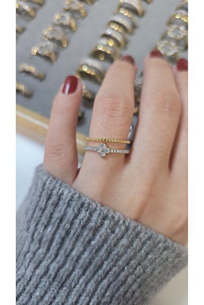 ARTEMİSİA خاتم نسائي بتصميم فاخر ومضيء بلونين قابل للتعديل بدون رقم