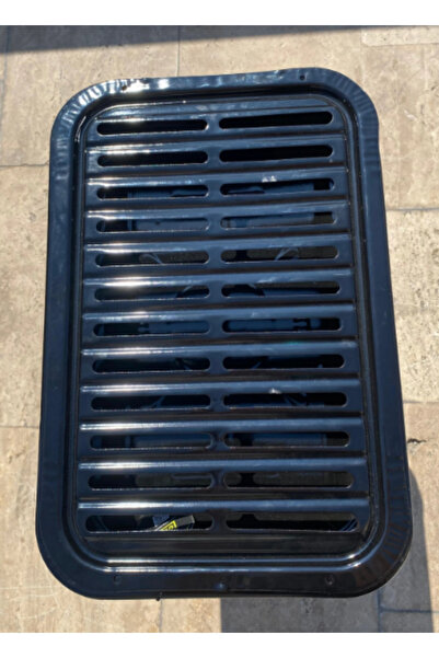 Efsoon Organics Emaye Kara Mangal - Yağ Oluklu - 50 x 30 cm