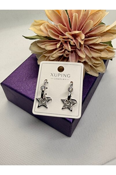 XUPING JEWELRY Zircon Stone Star Shape Steel Earrings