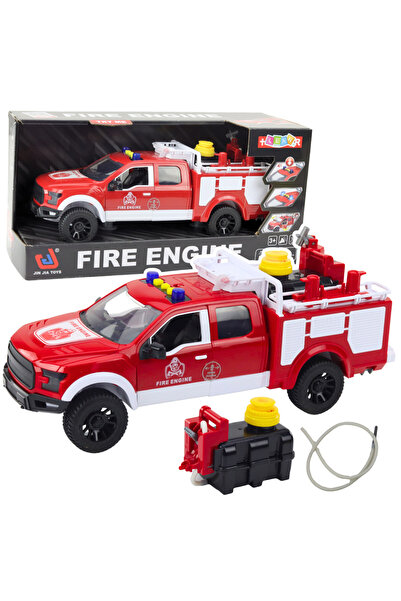 LEAN Masina de pompieri cu apa lumini si sunete alb rosu 1:12