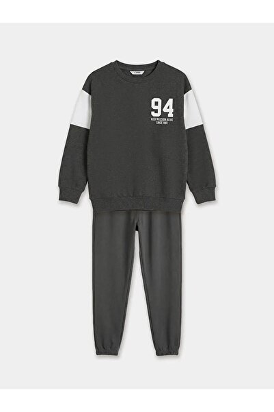 LC Waikiki Σετ φόρμας για αγόρια με στάμπα σε λαιμόκοψη ποδηλάτου (S6)