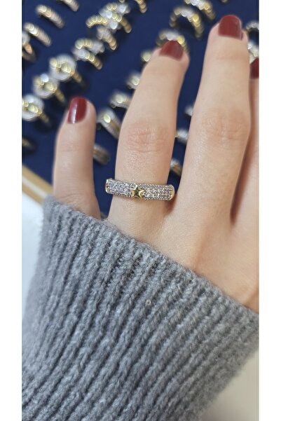 ARTEMİSİA خاتم نسائي بتصميم فاخر ومضيء بلونين قابل للتعديل بدون رقم