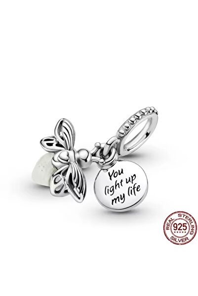 Lovecharm S925 Ateşböceği Karanlıkta Parlayan Sallantılı Charm