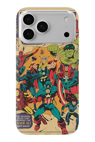 Space Star iPhone 17 Pro Max Uyumlu Marvel Tales Tasarım Baskılı Şeffaf Kılıf