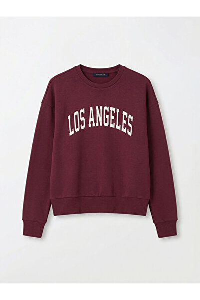 LC Waikiki Sweatshirt pentru femei în mărime mare, cu atingere moale, Sparkli...