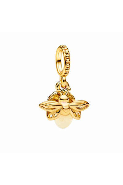 POSEİDONS JEWELLERY Gold Renk Gümüş Fosforlu Ateşböceği Charm