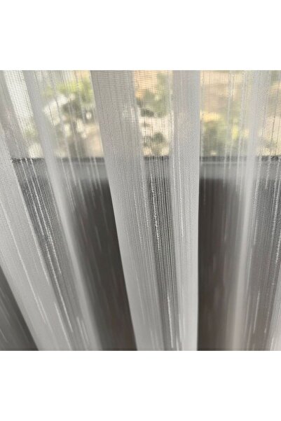 GROSTER SPOR Bamboo Heavy Weighted Crinkled 1/3 Layerly Pleated Tulle Curtain...