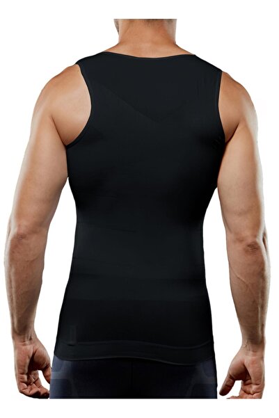 VEYA Men's compression slimming and toning waist trainer for concealing gynec...