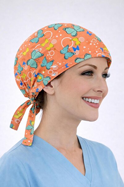 Dr. Mitra Cerrahi Bone Medikal Doktor Hemşire Hastane Bonesi Unisex -Somon Ke...