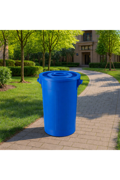 OLİWAM Santorini 90 LİTRE ÇÖP KOVASI–Ultra Sert, Ultra Dayanıklı, Modern Tasa...