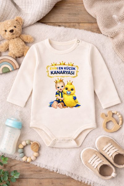 ModaXen Baby Bodysuit with the Text "The Smallest Canary in the House" Printe...