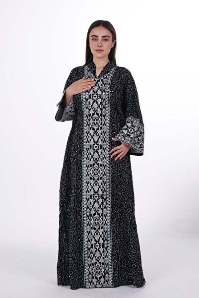 al bent al sharqieh جلابية نسائية لنن واسعة مطرزة مع حزام مخفي Linen embroide...