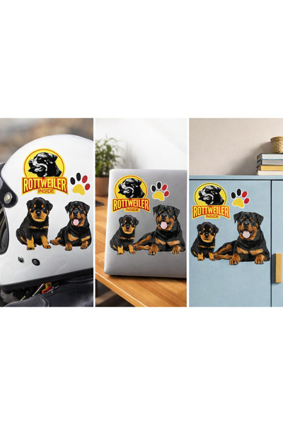 Limitless Design ملصق تحذيري بتصميم كلب الروت ويلر - 20x25 سم |   ملصق على شك...