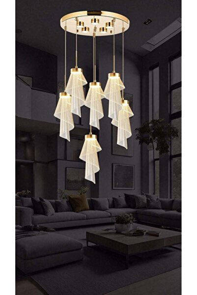 Vera Lighting Hortum 6'lı 3 Renk Kumandalı Led Avize