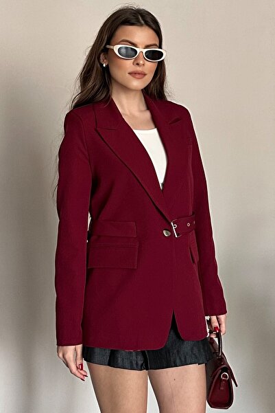 moda armanc Women's Blazer Jacket with Belt, Stylish Model – Single Button, C...