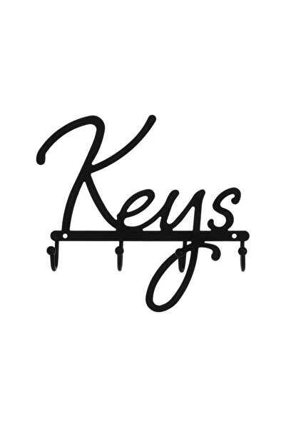 NO BRAND Wall Key Holder, Interior House, Metal, 4 Hooks