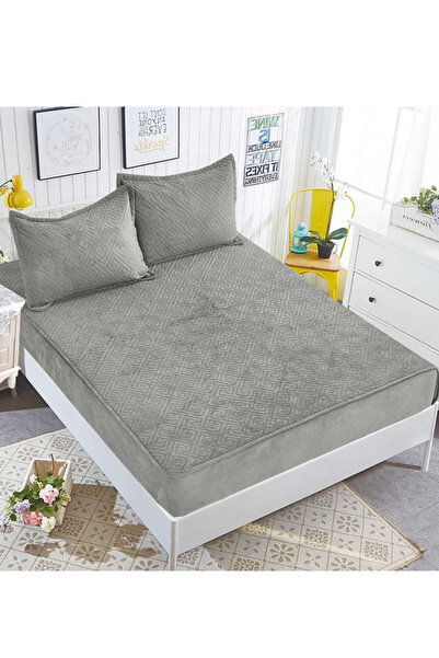 FER Velvet cover/topper with elastic + 2 pillowcases TOP07 Super Elegant Puci...