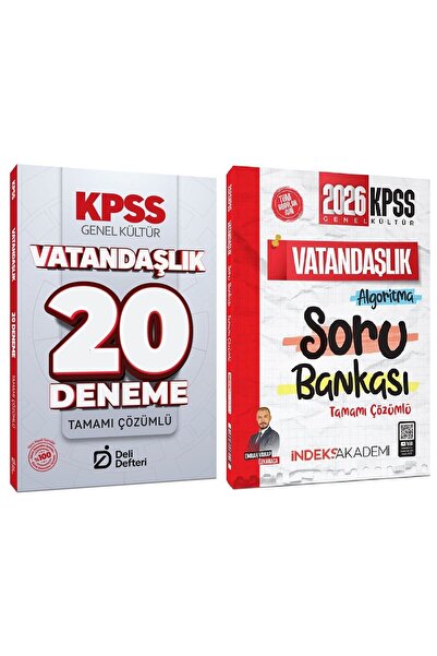 İndeks Akademi İndeks + Deli Defteri 2026 KPSS Vatandaşlık Soru Bankası + 20 ...