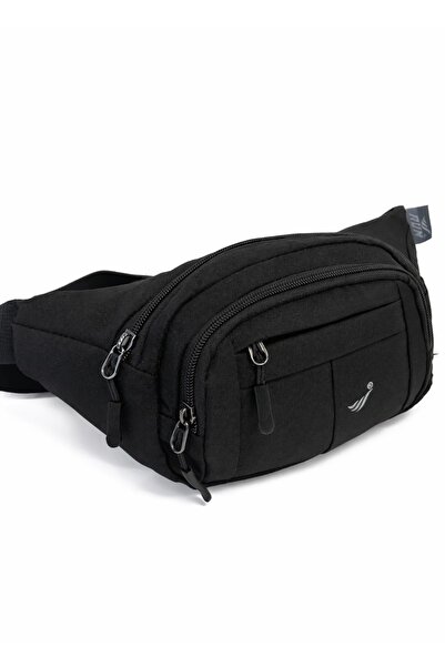 Other Bel Çapraz Kullanım Çok Bölmeli Siyah Çanta